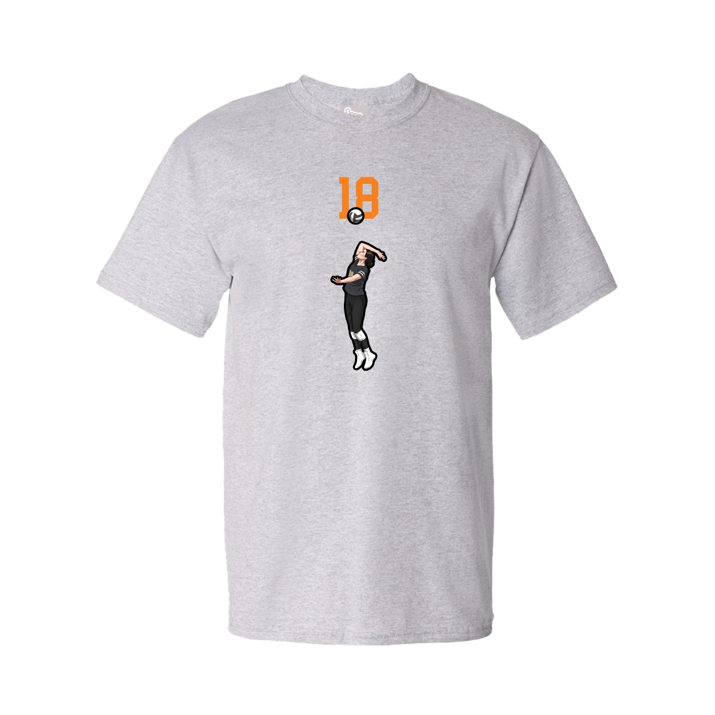Youth Tee — Number Top in Grey