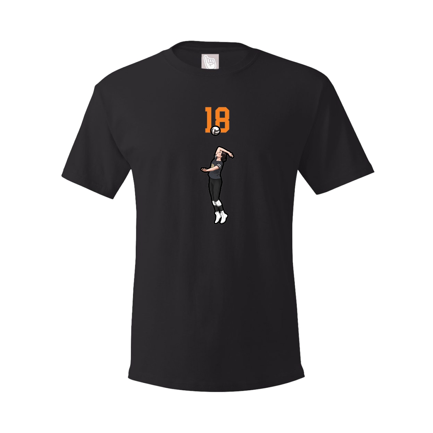 Youth Tee — Number Top in Black