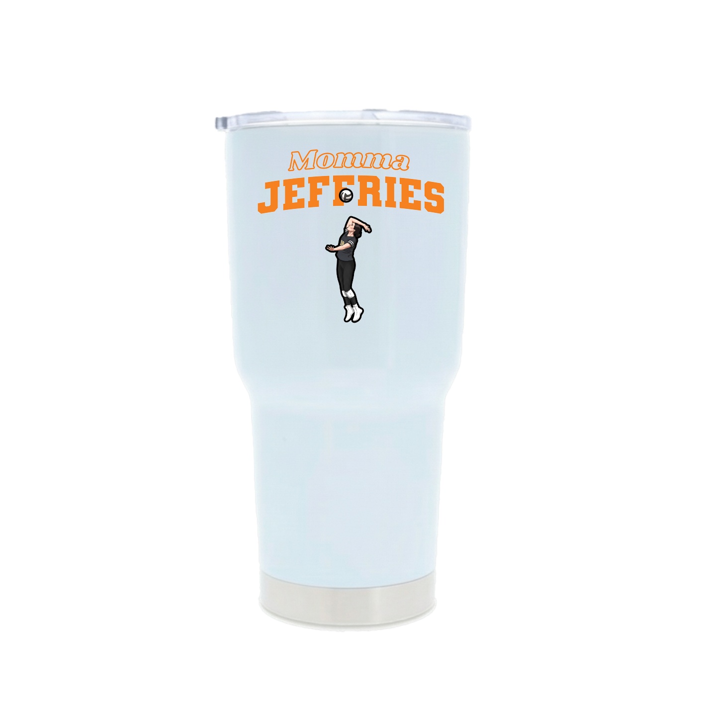 30oz Stainless Steel Tumbler — Mothers Day Block in White