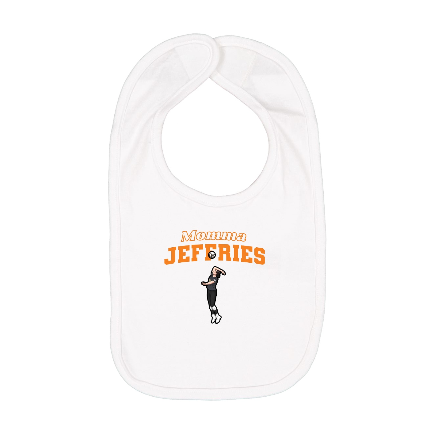 Infant Bib — Mothers Day Block in White