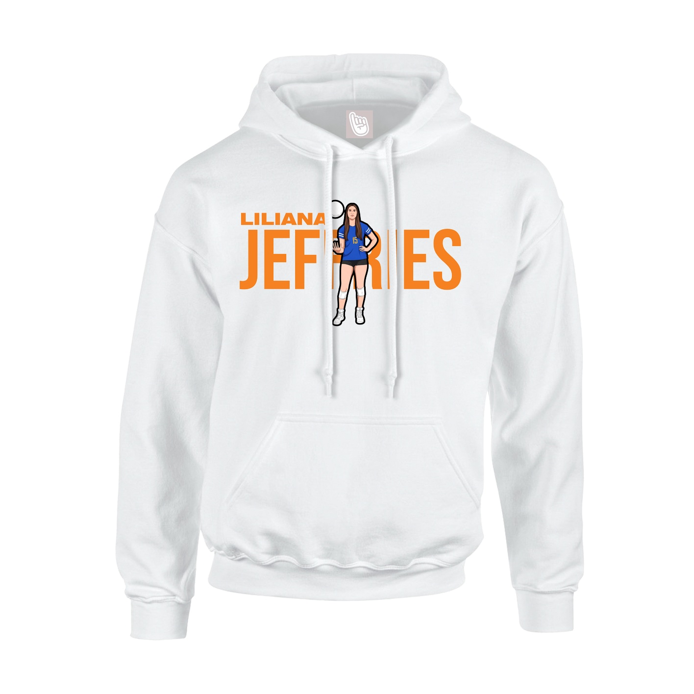 Youth Hoodie — Player Name in White