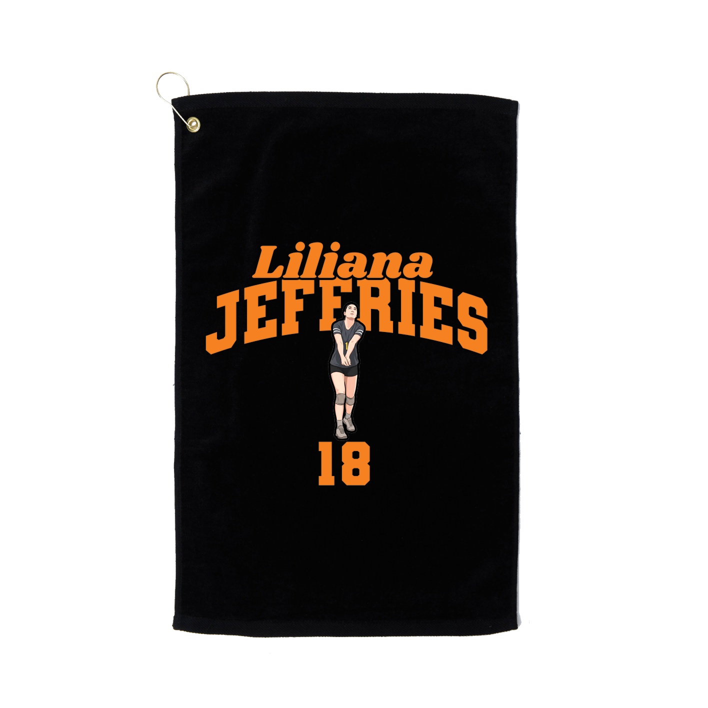 Golf Towel — Signature Arch in Black
