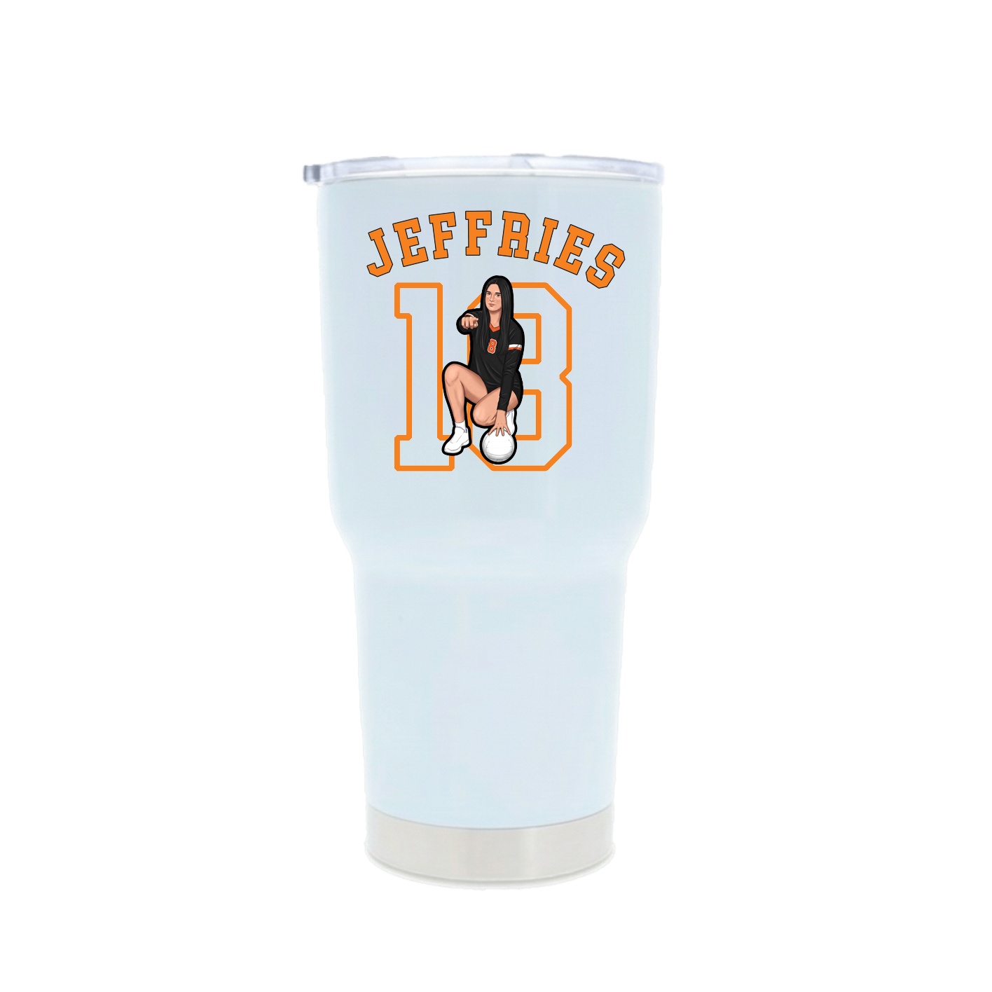 30oz Stainless Steel Tumbler — Shirsey Arch in White
