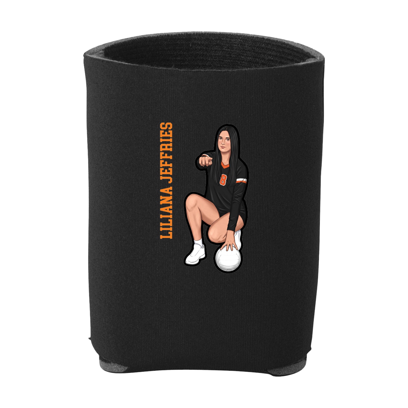 Can Holder — Name Vertical in Black