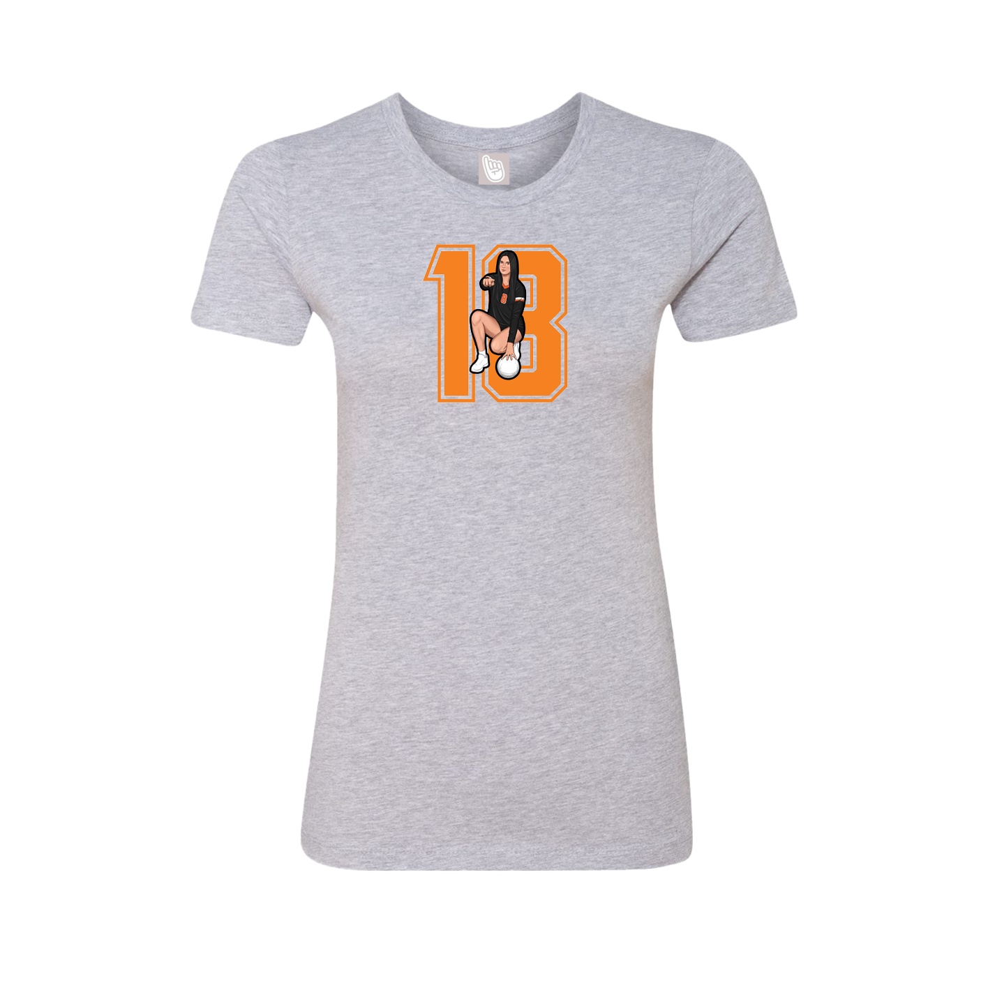 Womens Tee — Number in Grey