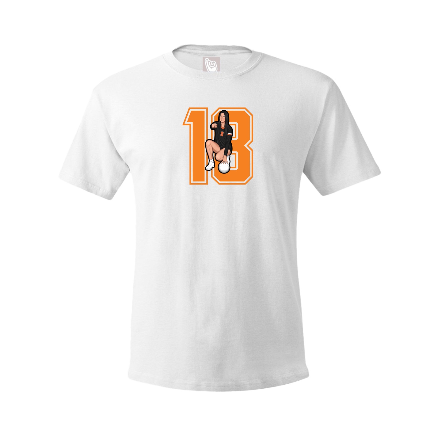 Youth Tee — Number in White