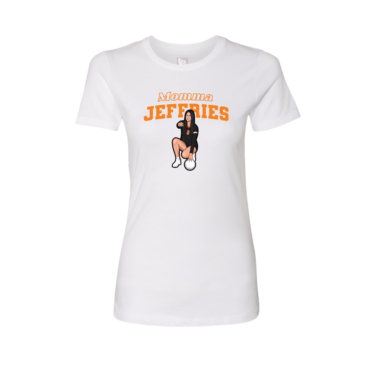 Womens Tee — Mothers Day Block in White