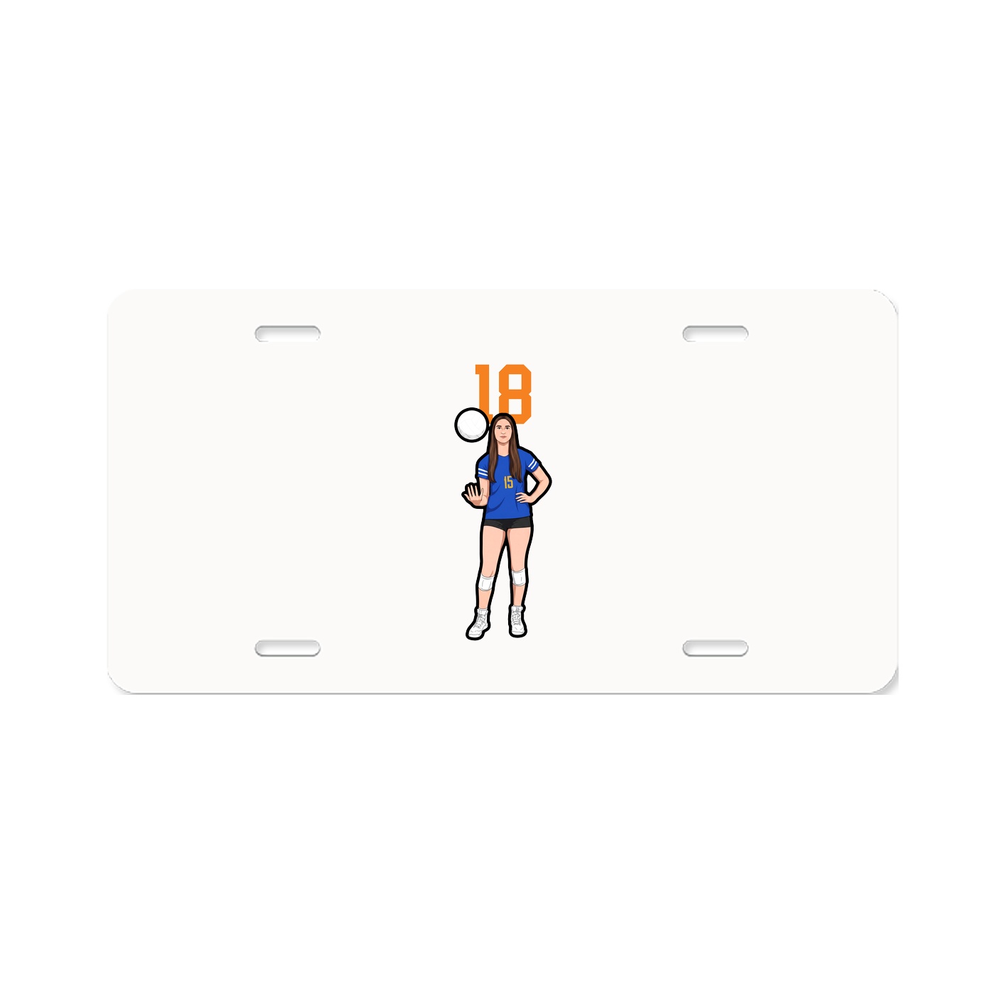 License Plate — Number Top in Classic