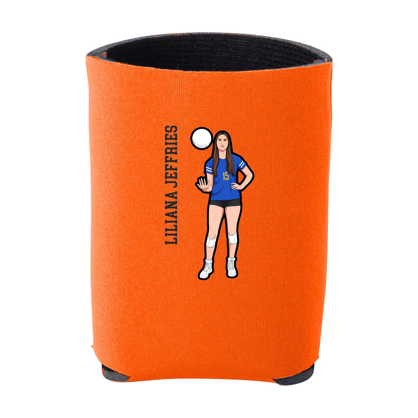 Can Holder — Name Vertical in Orange