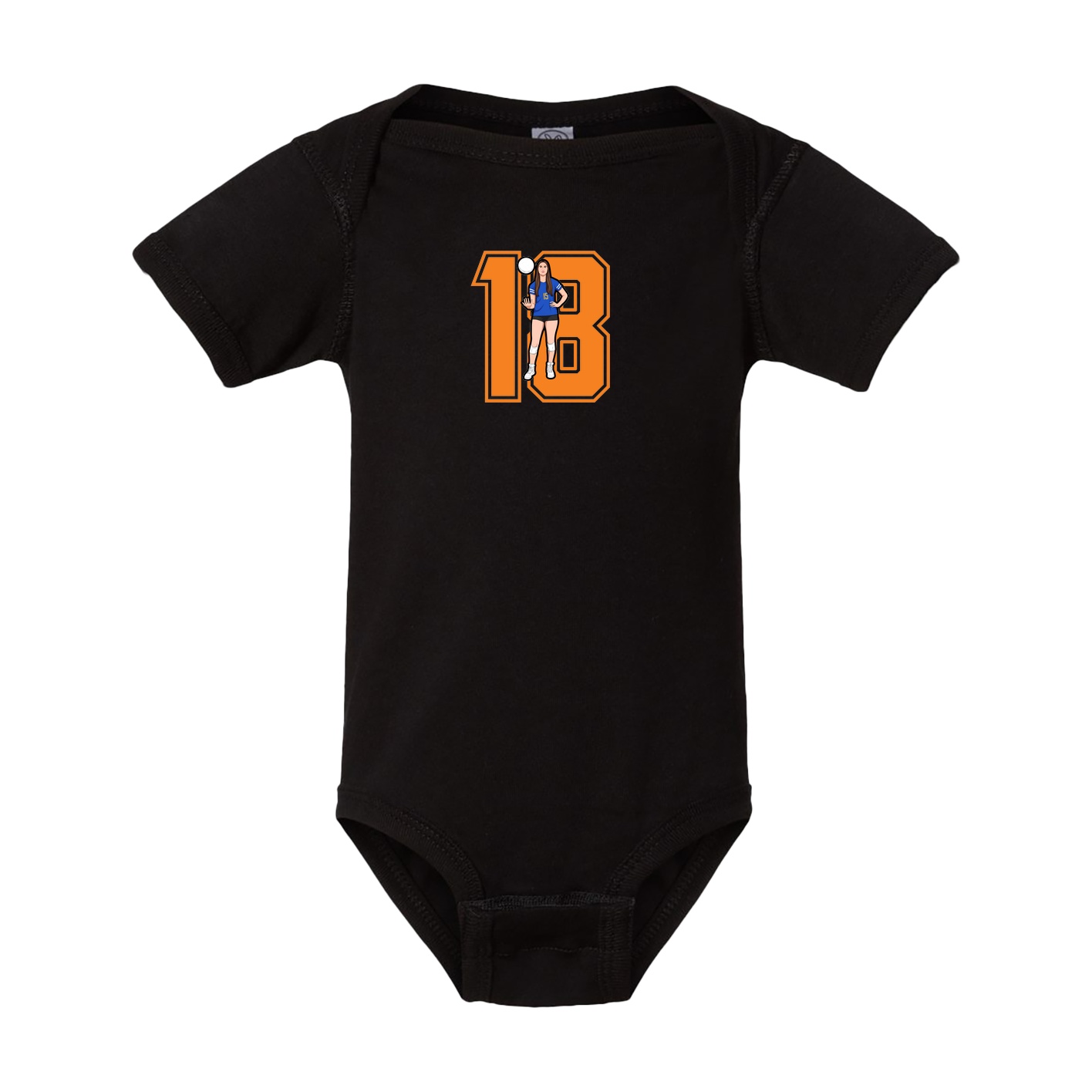 Baby Onesie — Number in Black