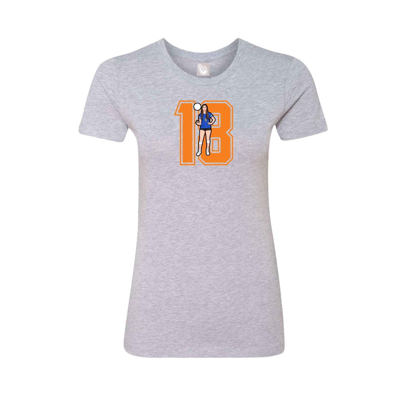 Womens Tee — Number in Grey