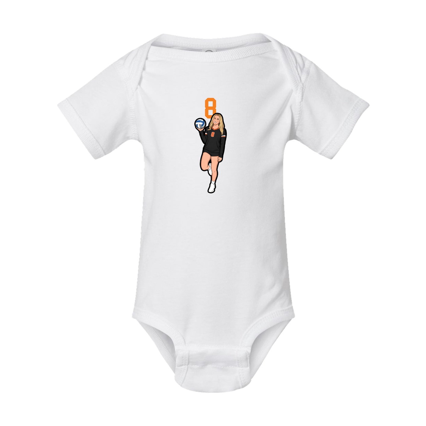 Baby Onesie — Number Top in White