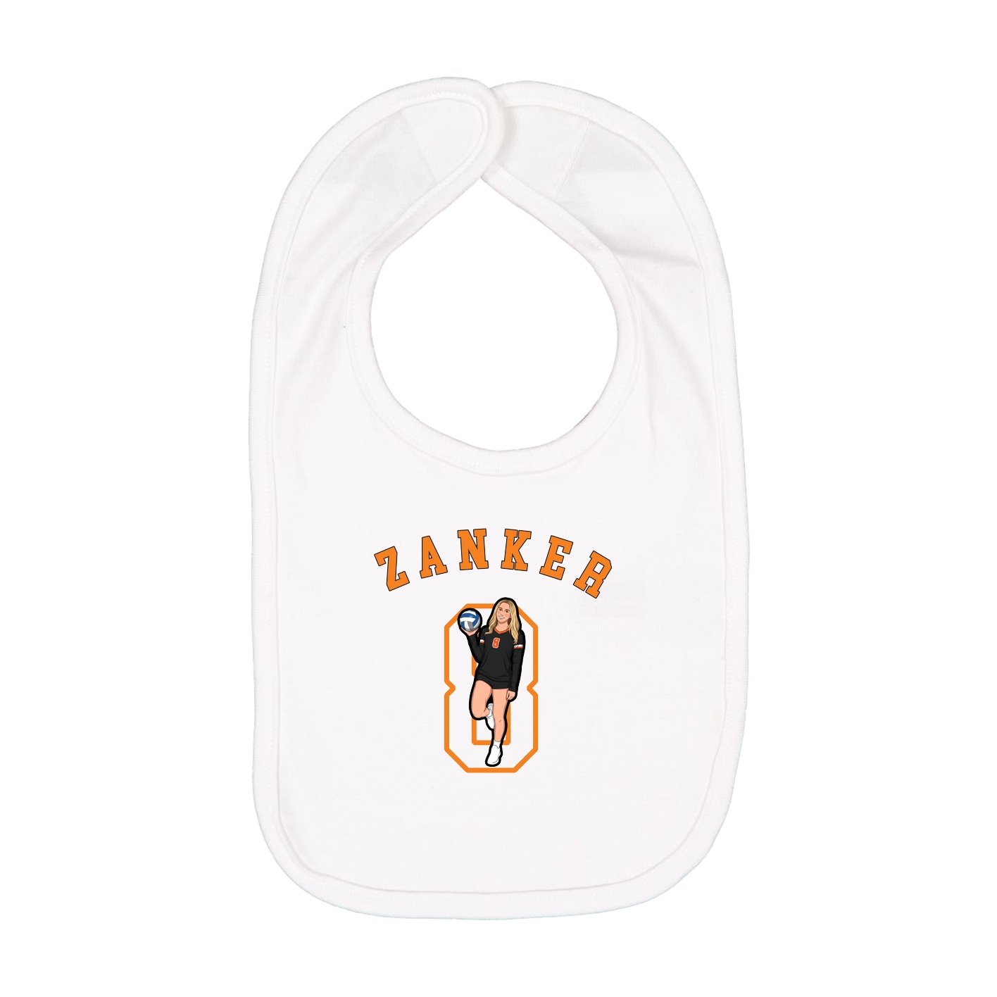 Infant Bib — Shirsey Arch in White