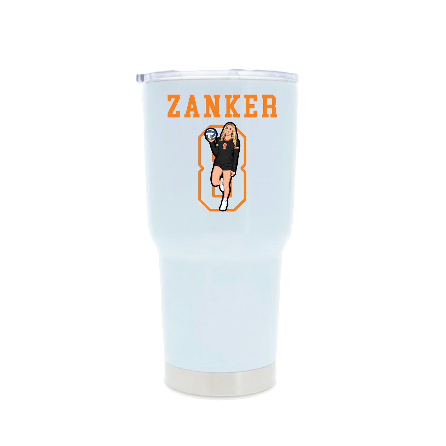 30oz Stainless Steel Tumbler — Shirsey in White