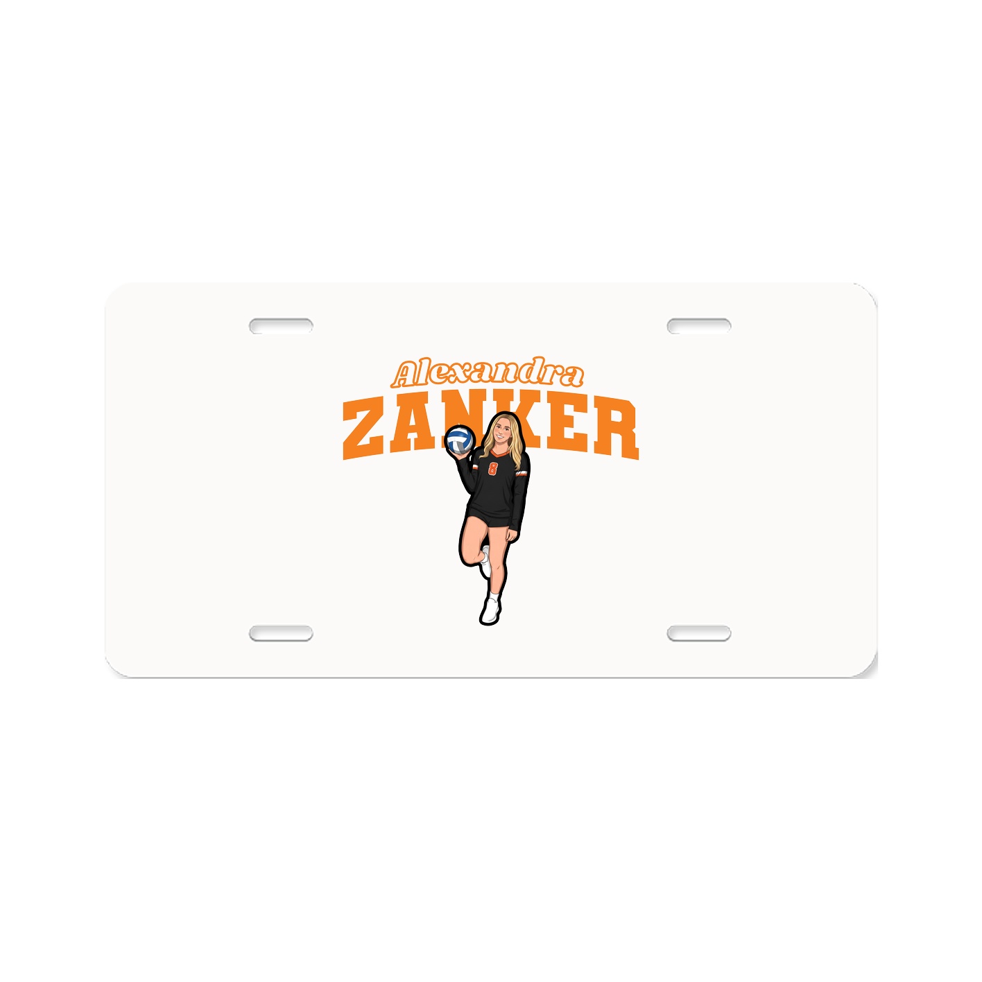 License Plate — Name Arch in Classic