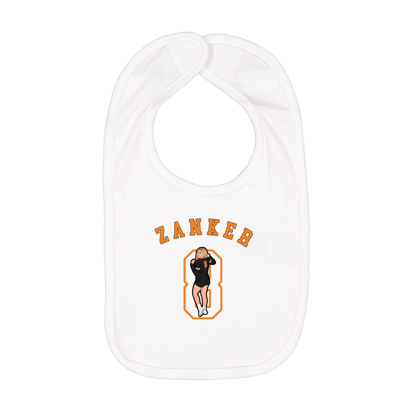 Infant Bib — Shirsey Arch in White