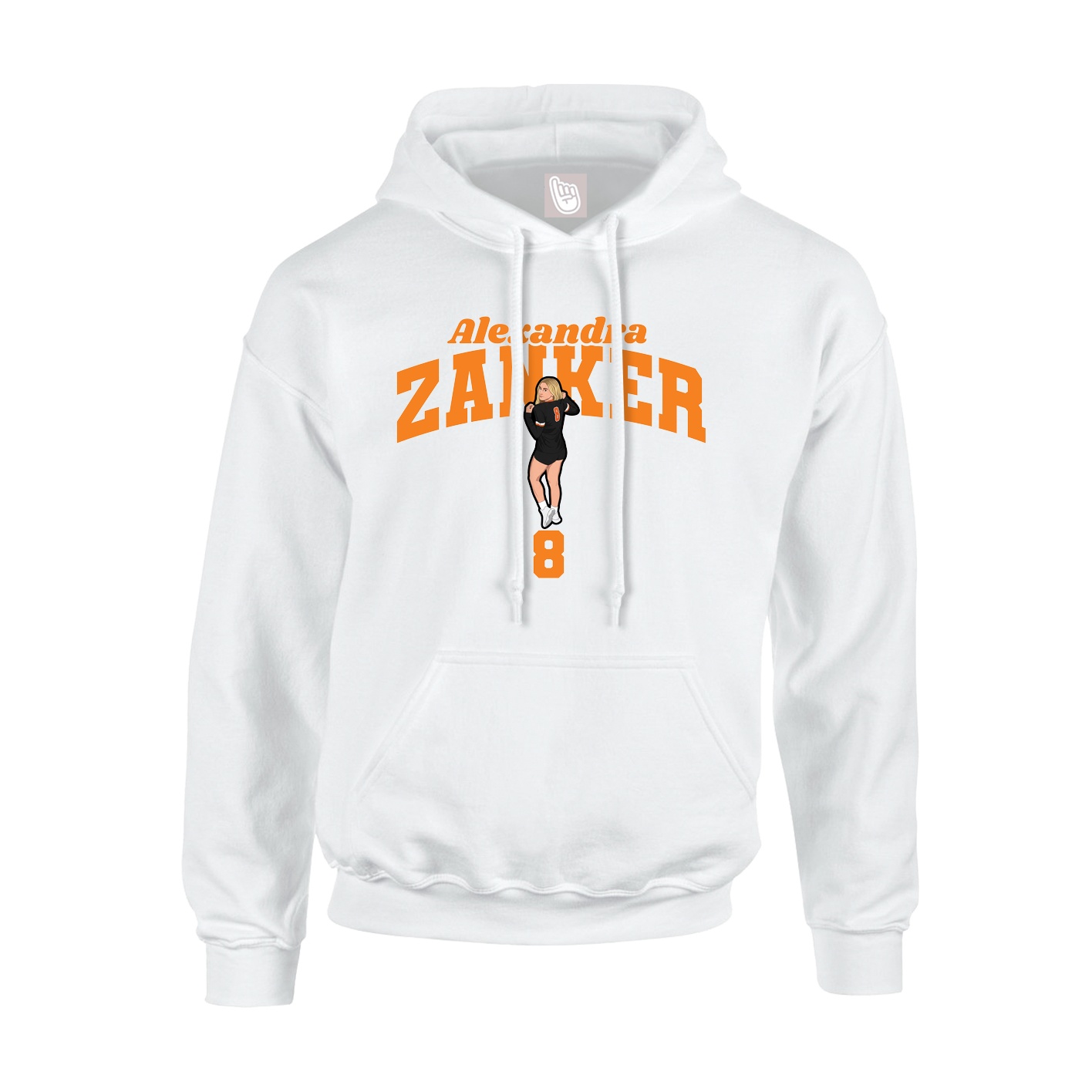 Youth Hoodie — Signature Arch in White