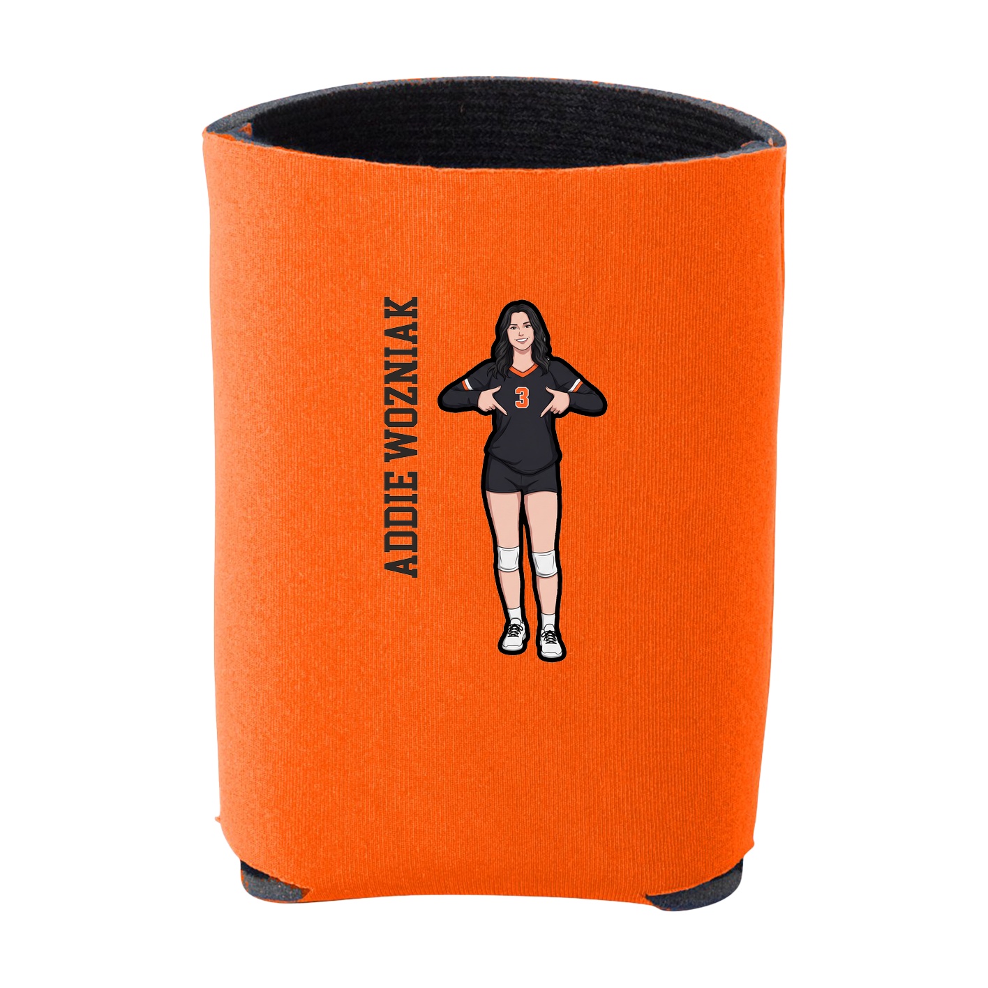 Can Holder — Name Vertical in Orange