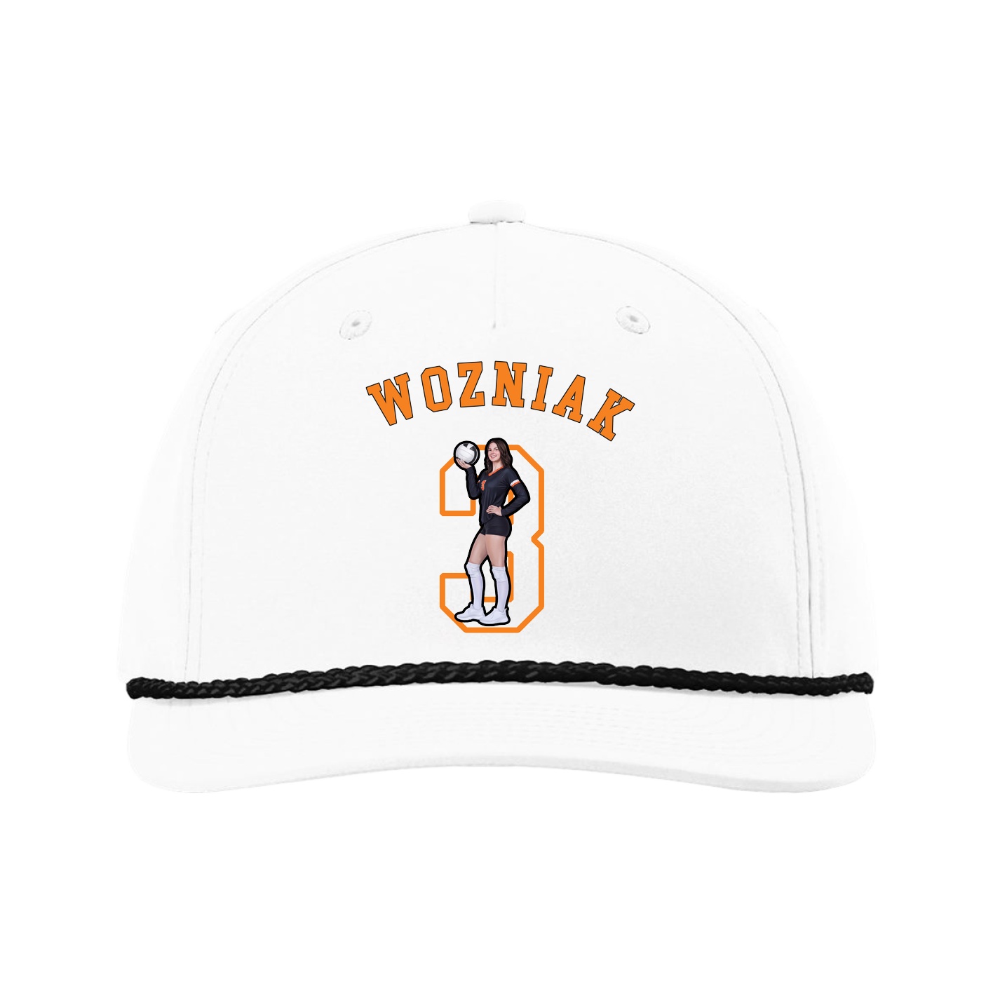 Five-Panel Classic Rope Cap — Shirsey Arch in White