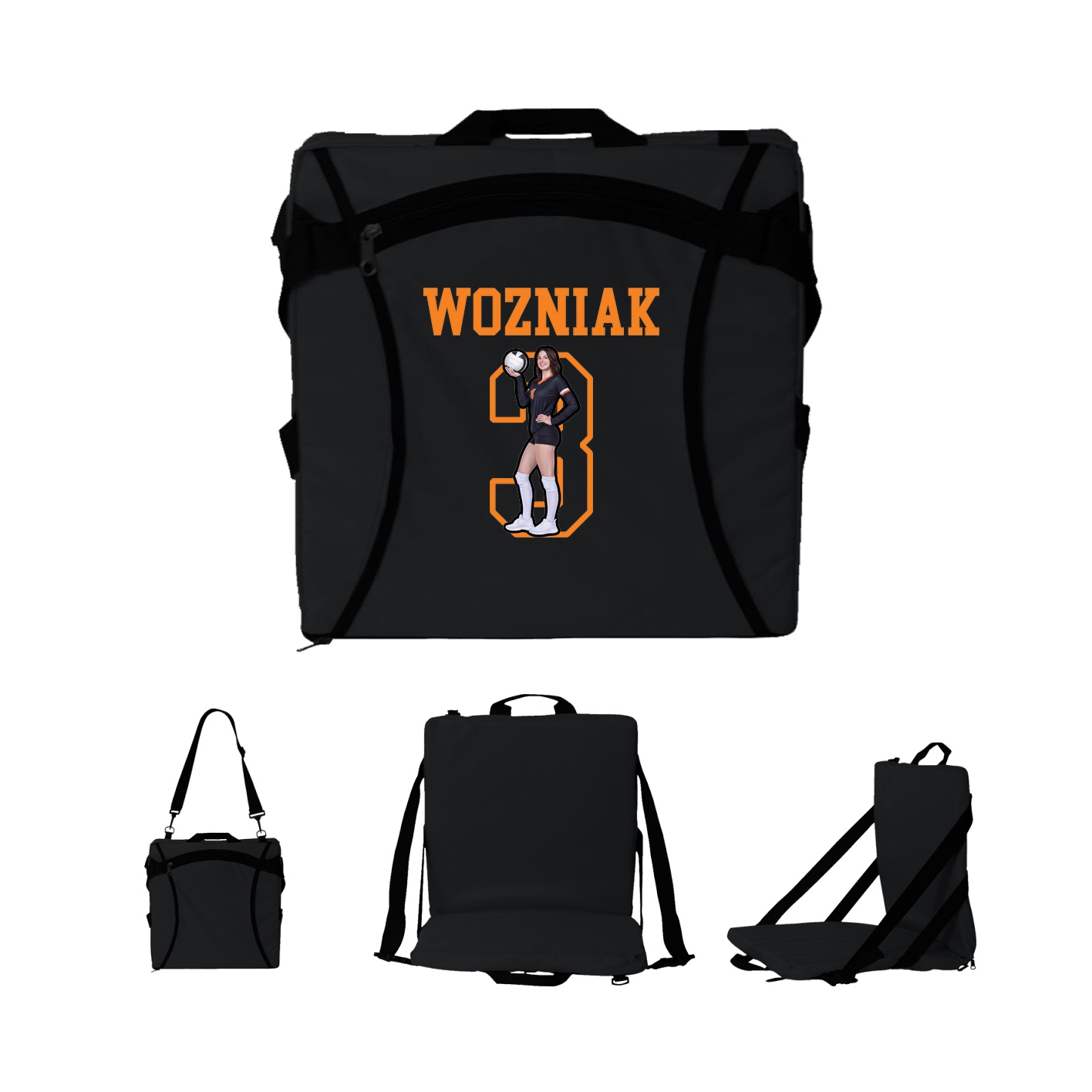 Folding Stadium Seat — Shirsey in Black