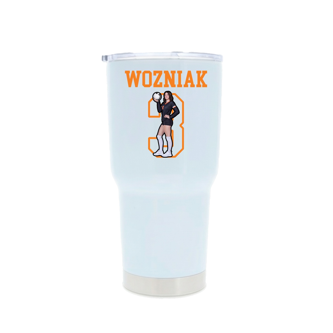 30oz Stainless Steel Tumbler — Shirsey in White