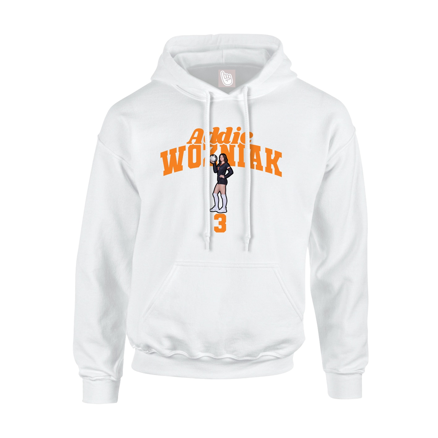 Hoodie — Signature Arch in White