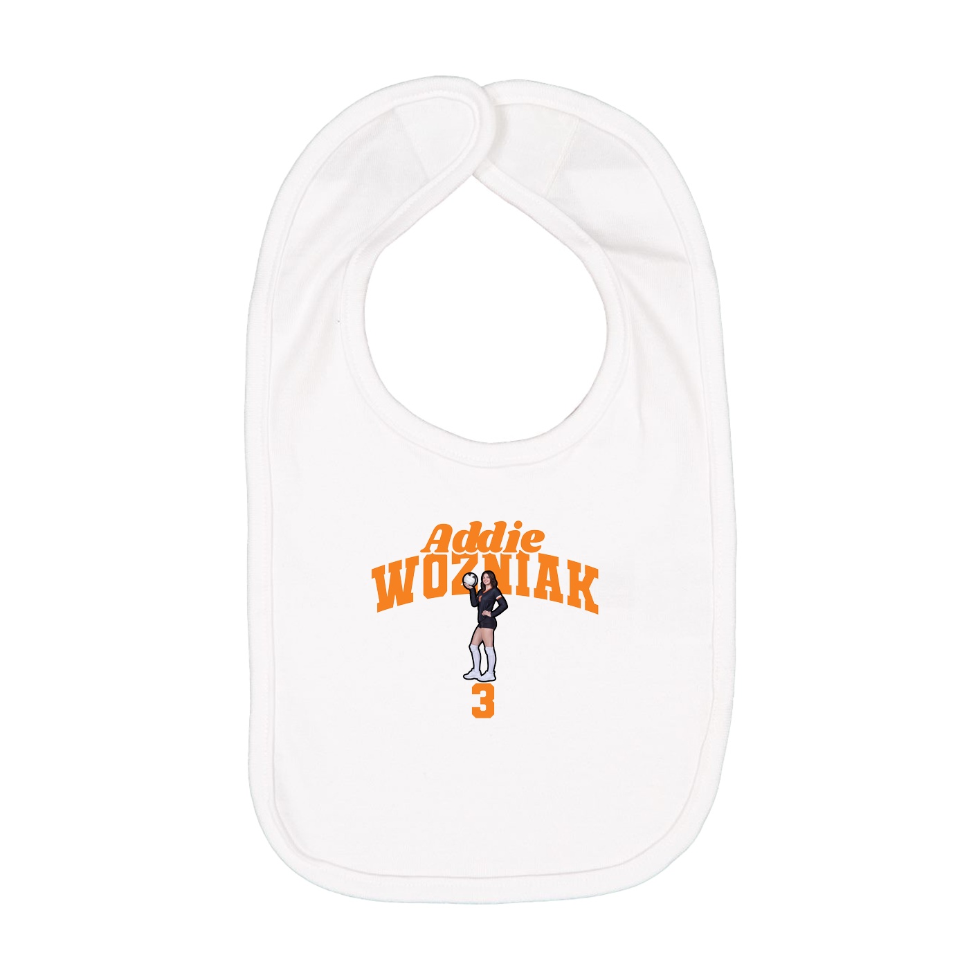 Infant Bib — Signature Arch in White