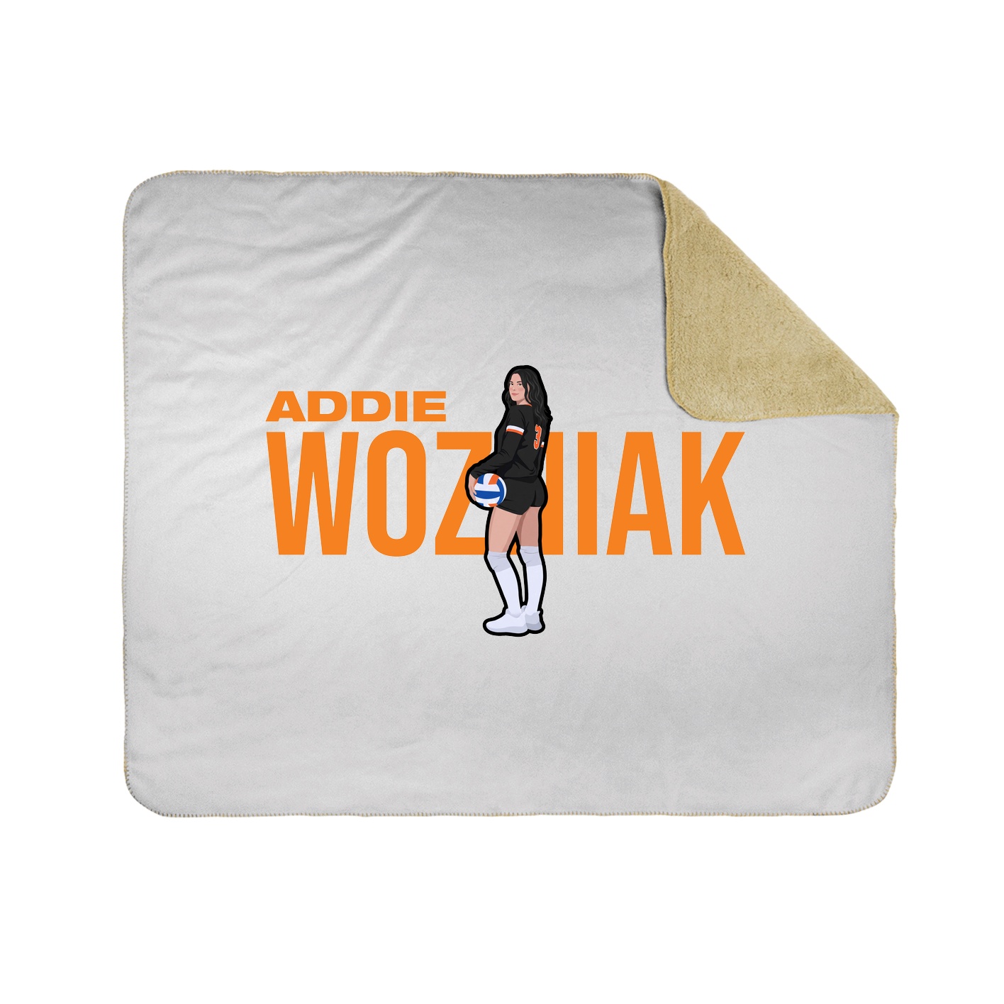 Throw Blanket — Player Name in White