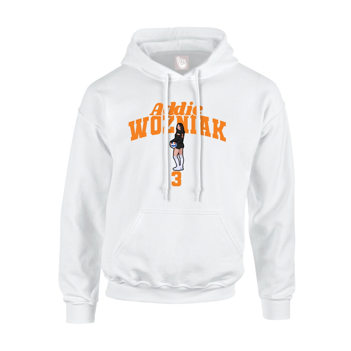 Hoodie — Signature Arch in White