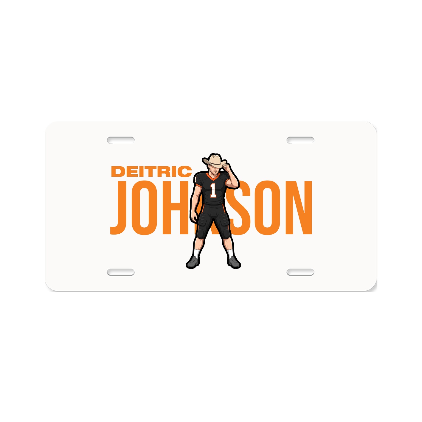 License Plate — Player Name in Classic