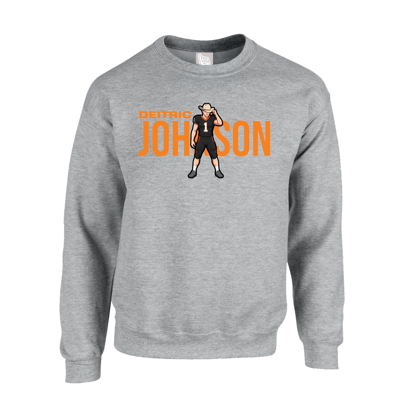 Fleece Crew — Player Name in Grey