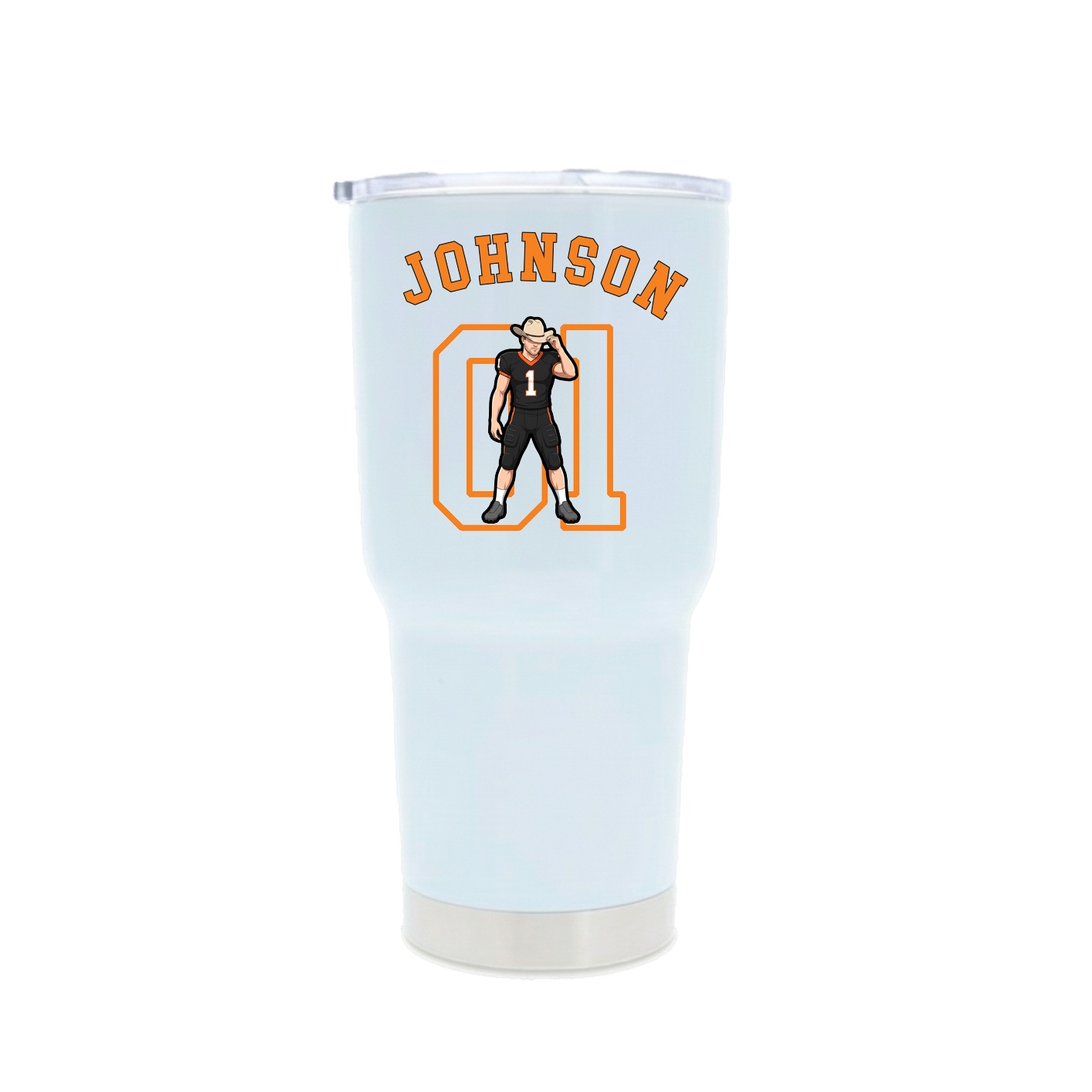 30oz Stainless Steel Tumbler — Shirsey Arch in White