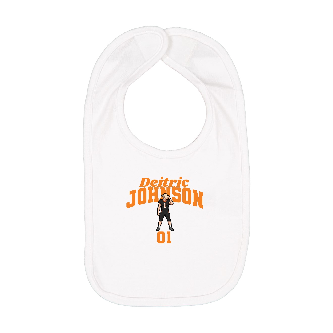 Infant Bib — Signature Arch in White