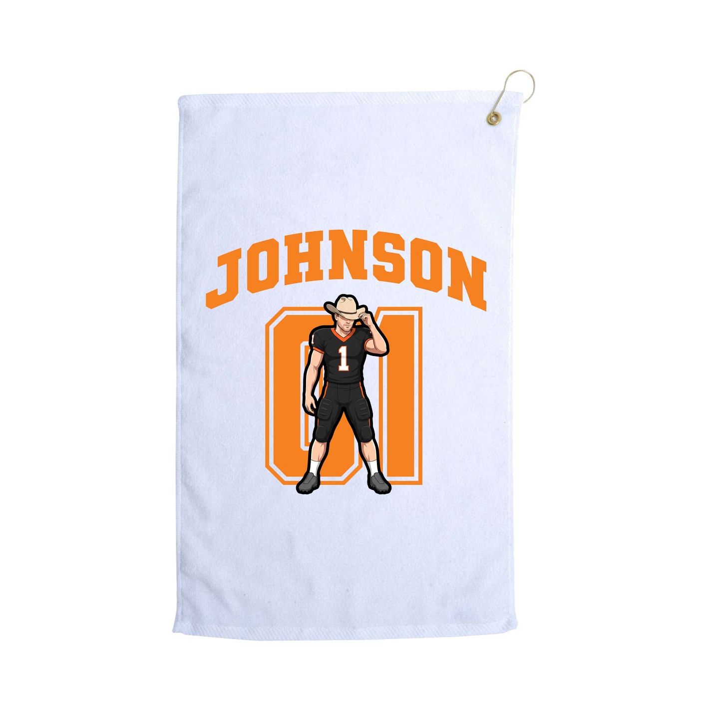 Golf Towel — Number in White