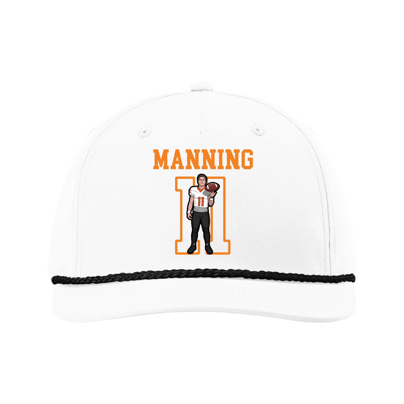 Five-Panel Classic Rope Cap — Shirsey in White