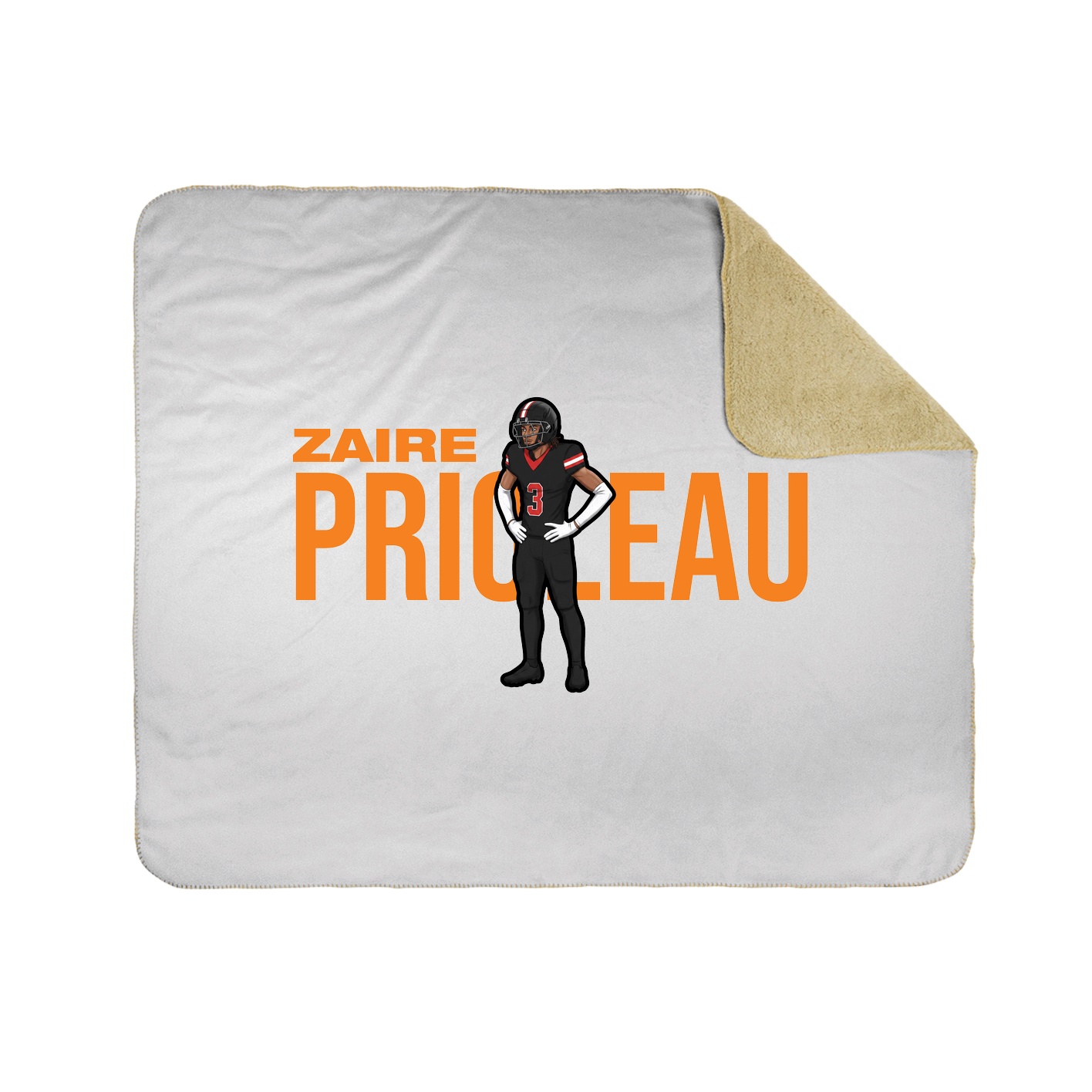 Throw Blanket — Player Name in White