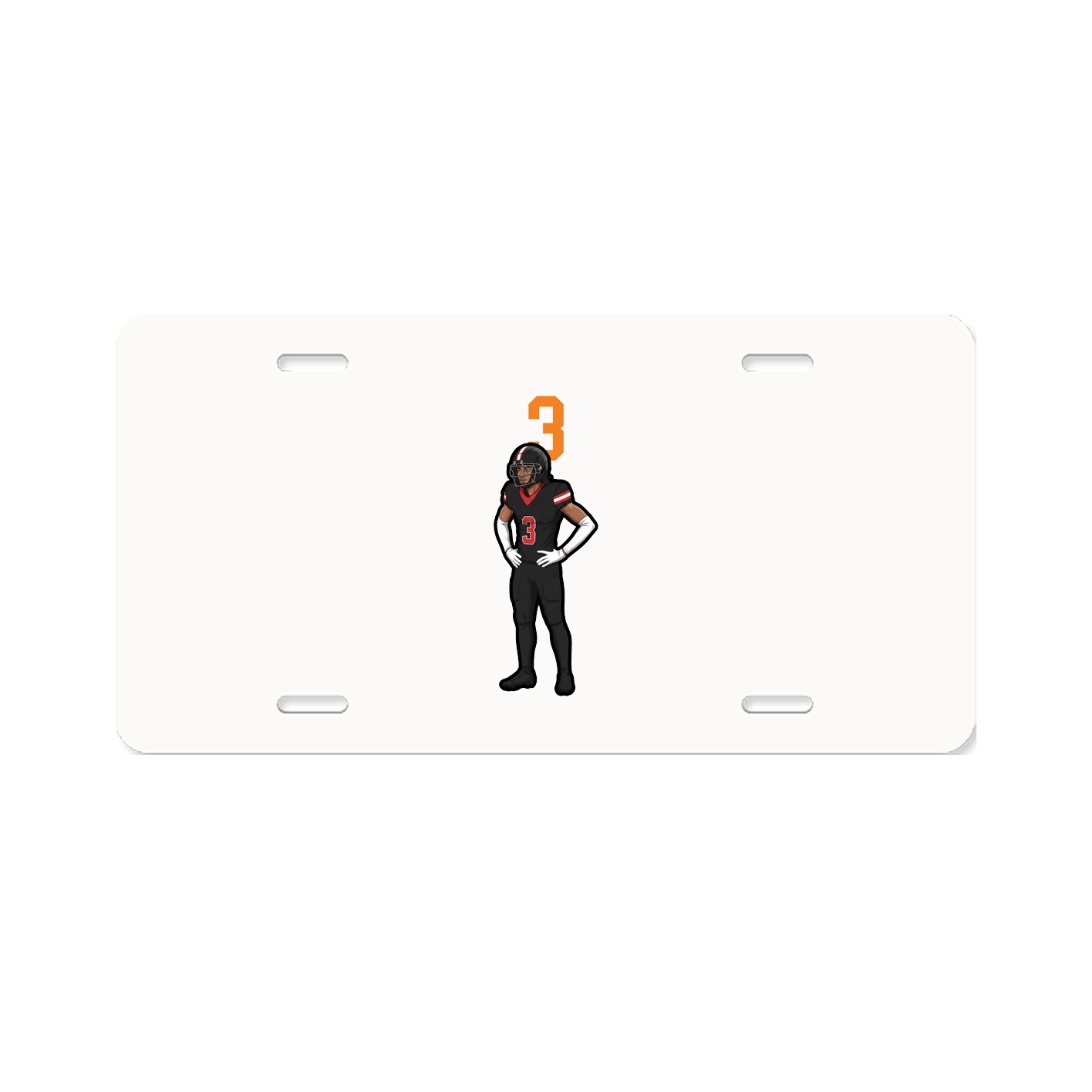License Plate — Number Top in Classic