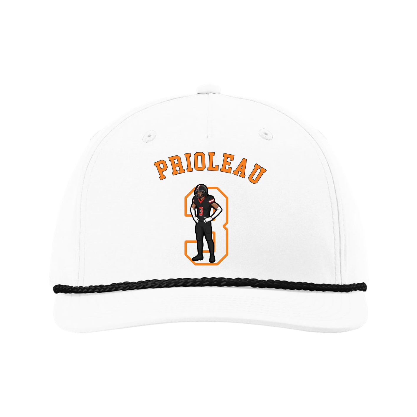 Five-Panel Classic Rope Cap — Shirsey Arch in White