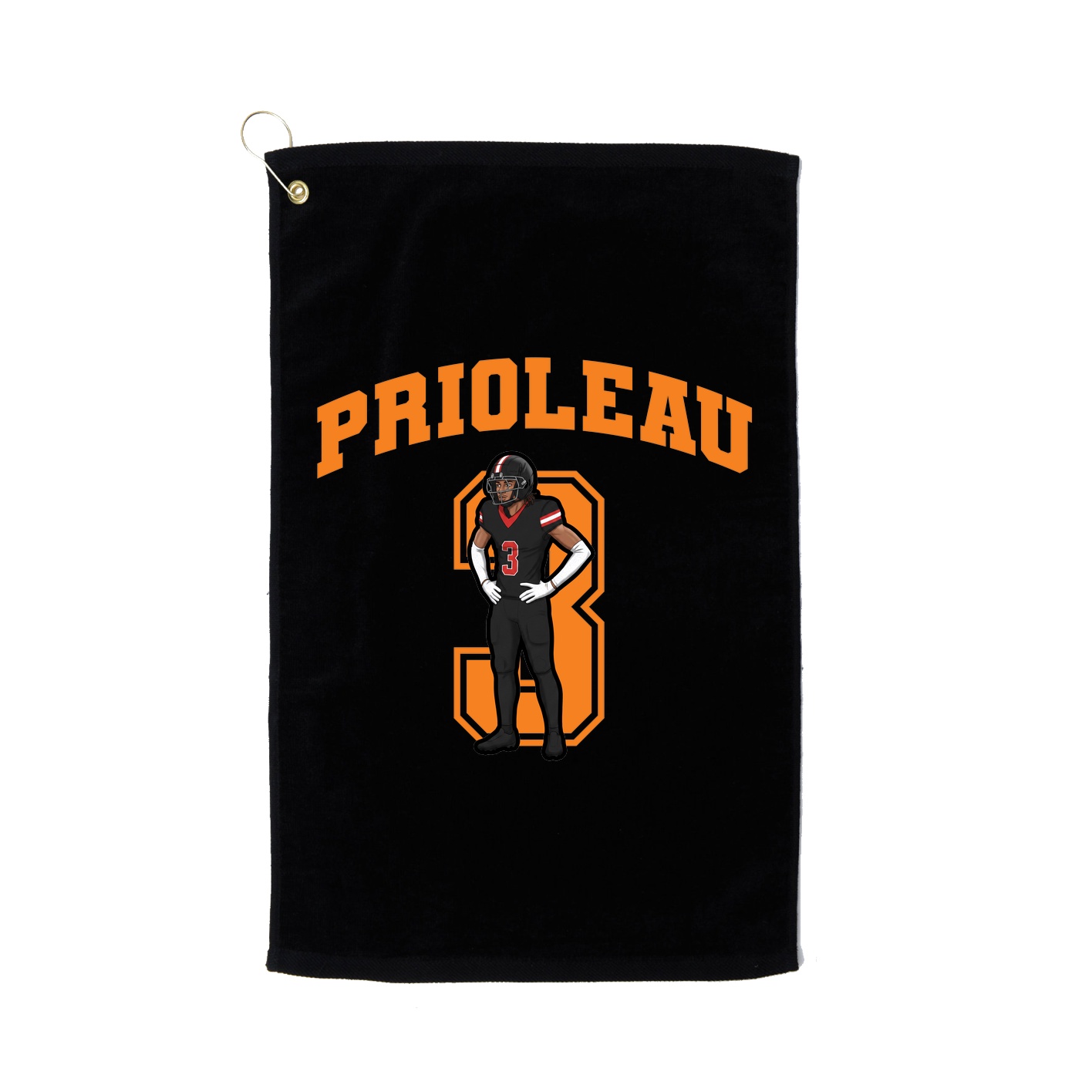 Golf Towel — Number in Black