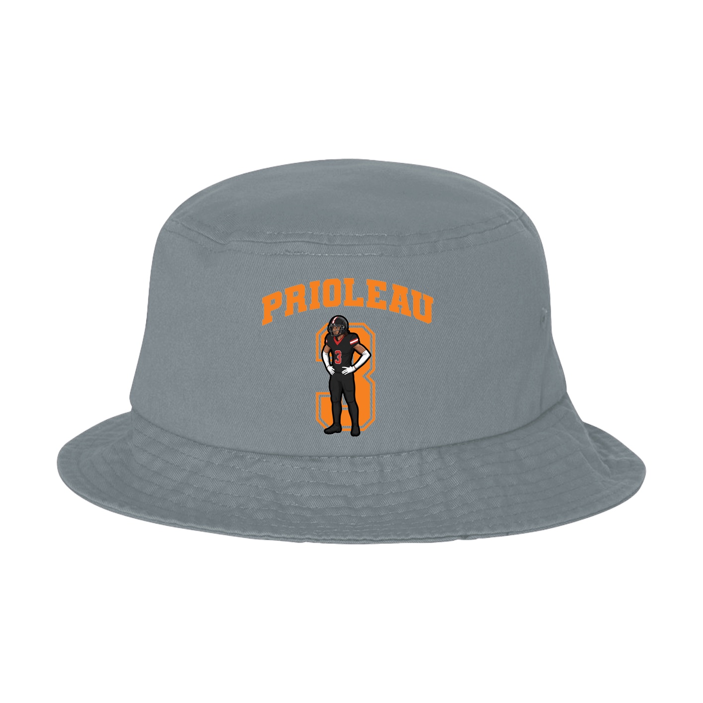 Bucket Cap — Number in Grey