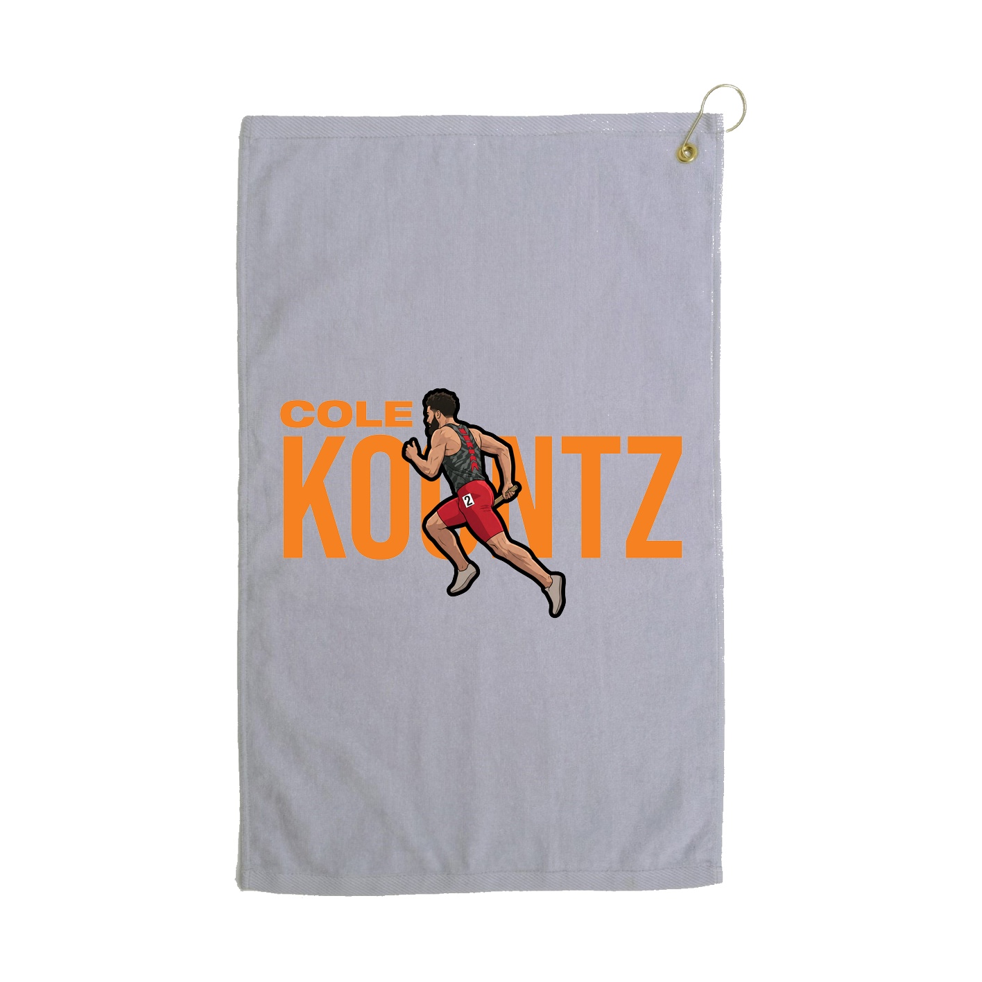 Golf Towel — Player Name in Grey