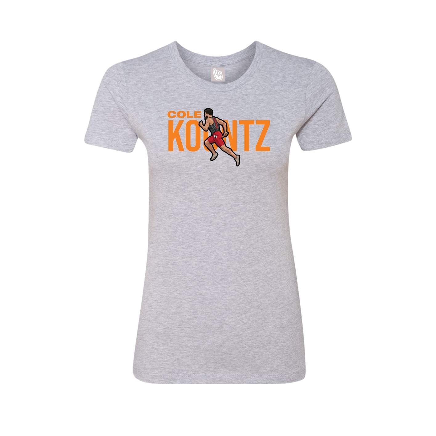 Fitted Women's Tee — Player Name in Grey