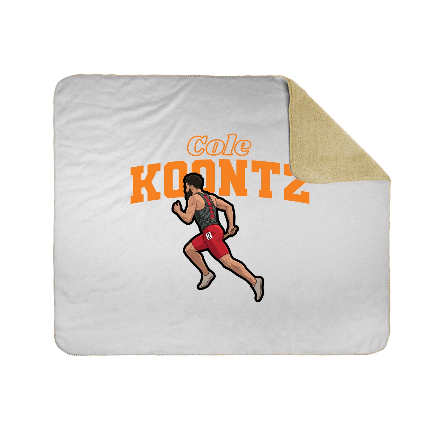 Throw Blanket — Name Arch in White