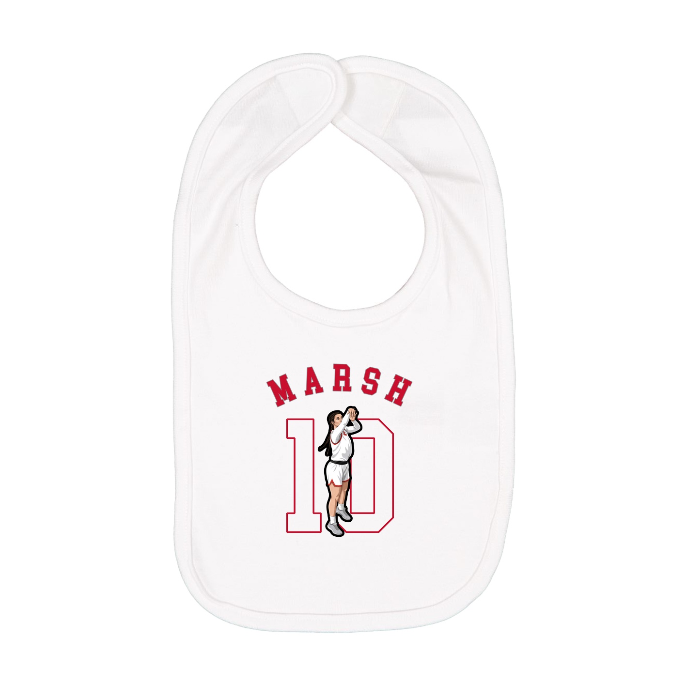 Infant Bib — Shirsey Arch in White