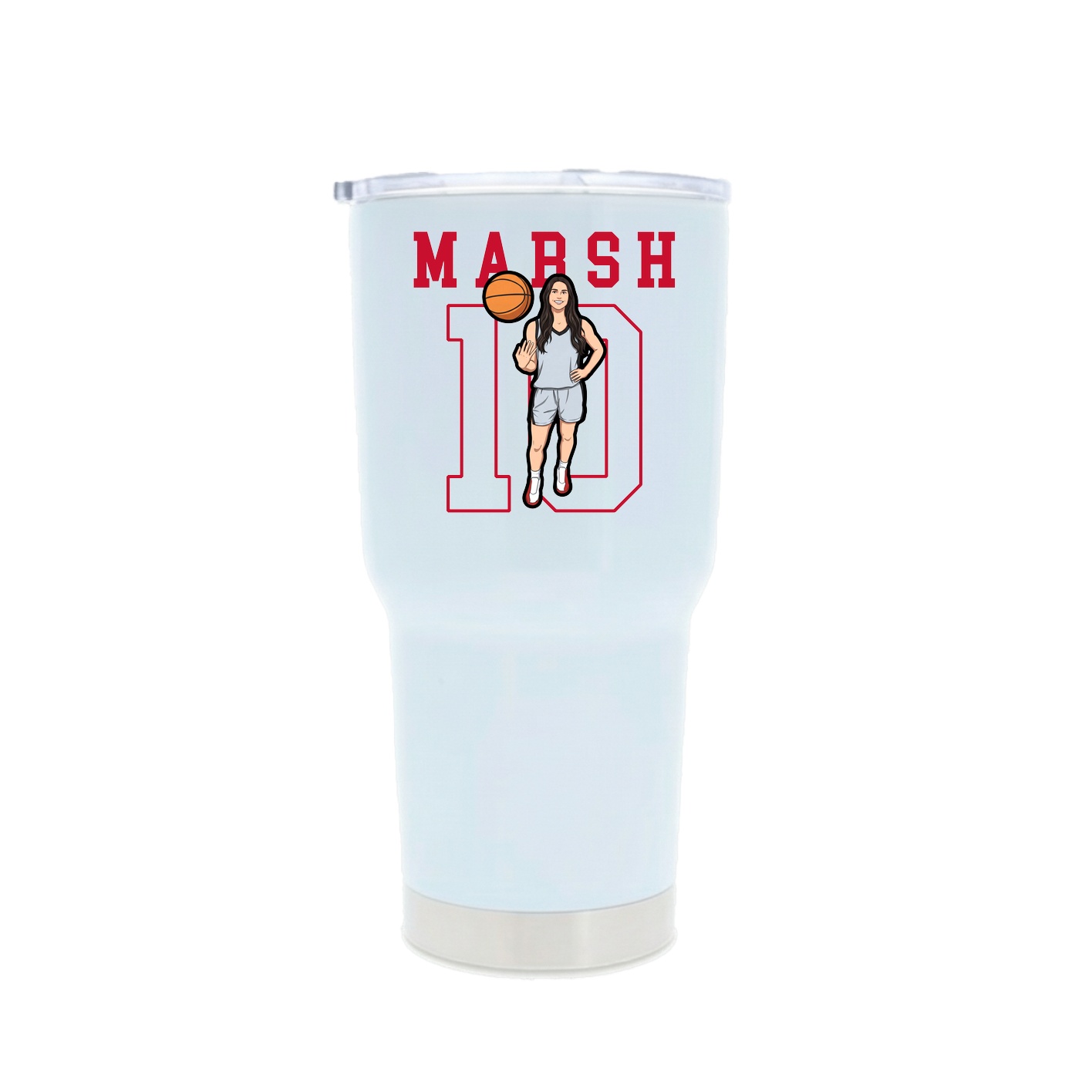 30oz Stainless Steel Tumbler — Shirsey in White