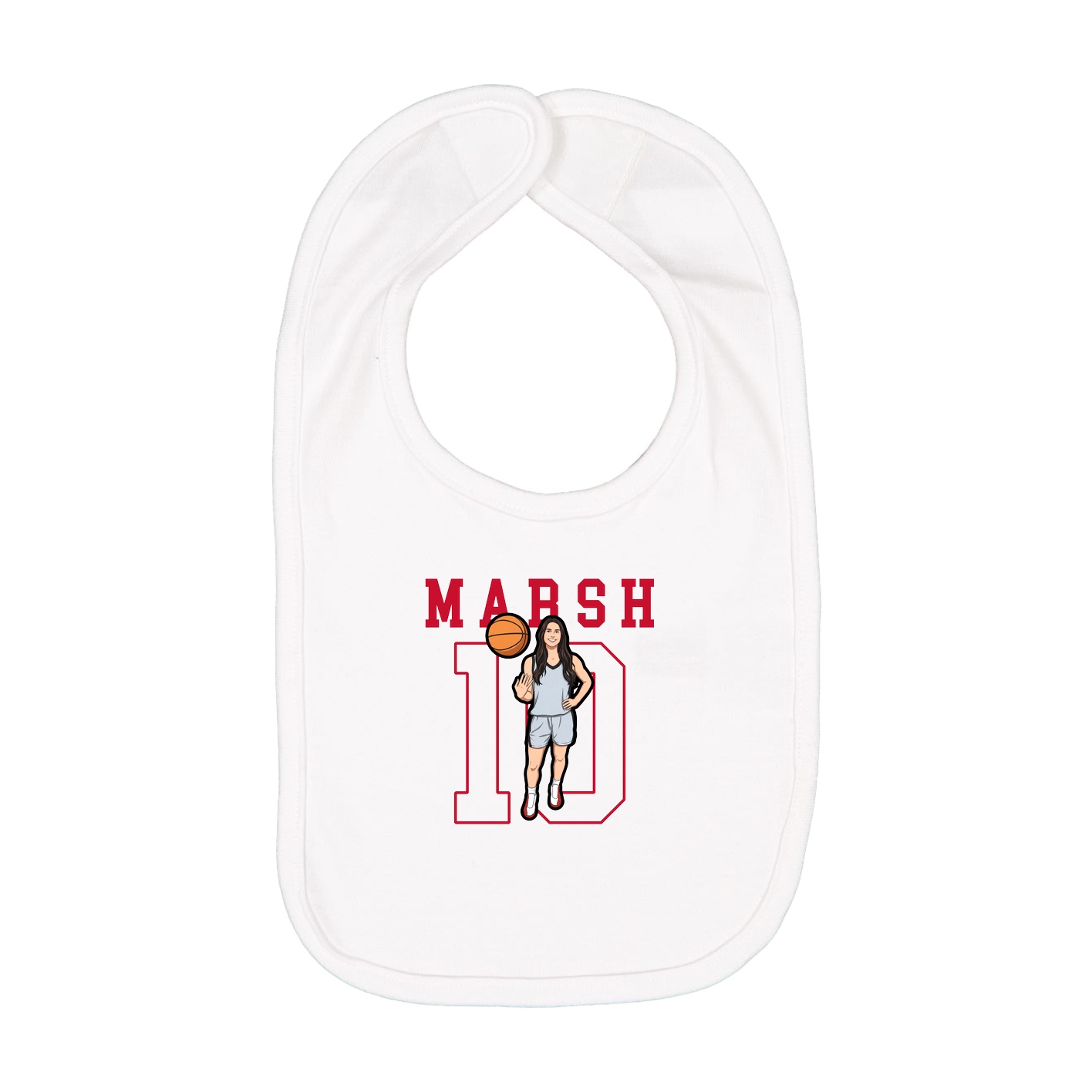 Infant Bib — Shirsey in White