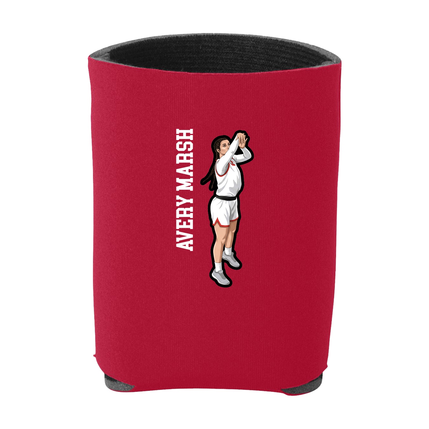 Can Holder — Name Vertical in Red