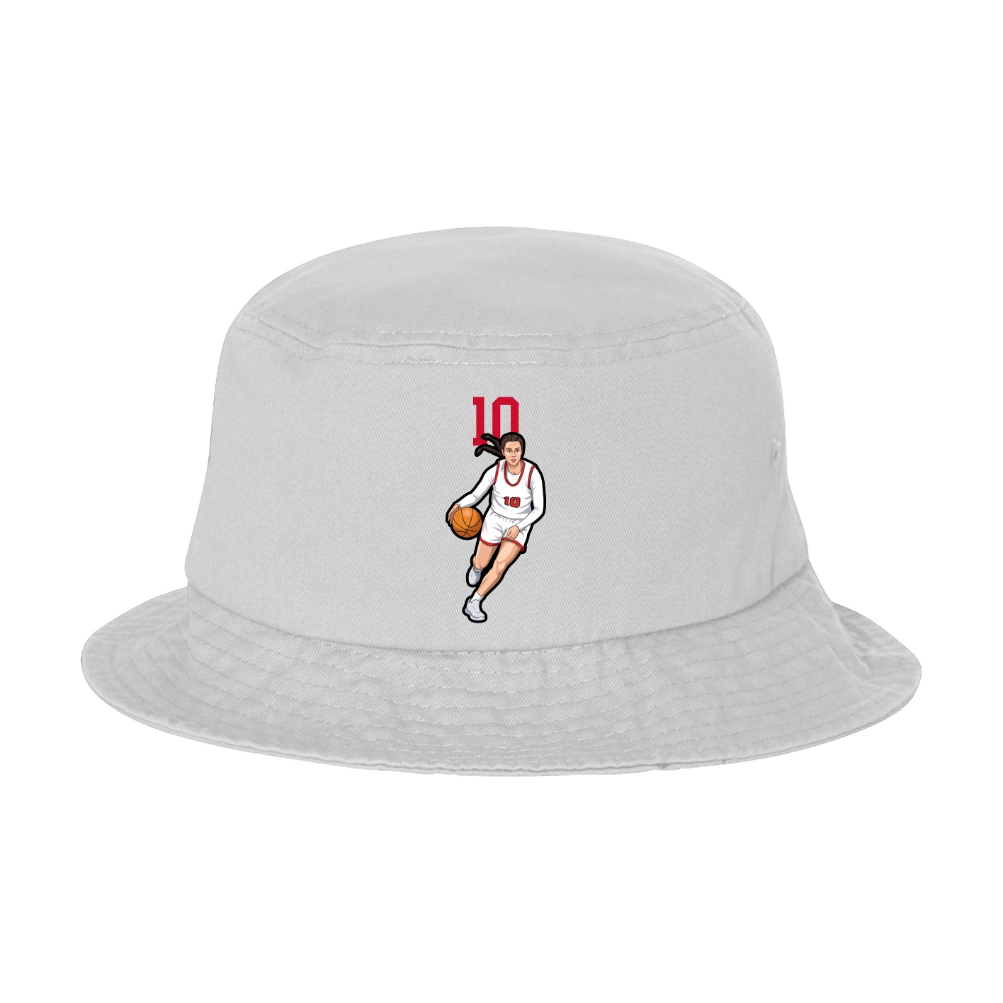 Bucket Cap — Number Top in White