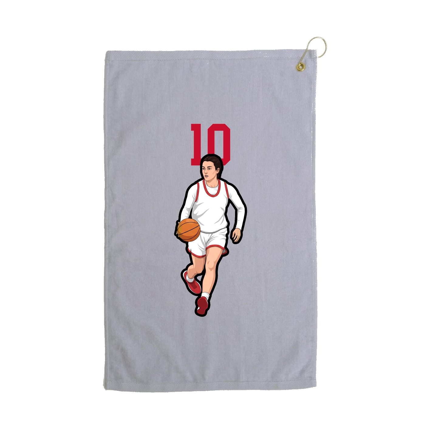 Golf Towel — Number Top in Grey