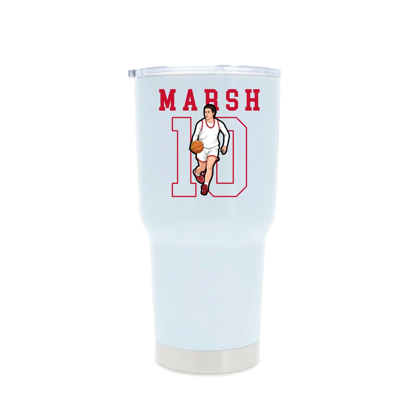 30oz Stainless Steel Tumbler — Shirsey in White